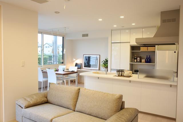 Other introspection. It is a photograph of the dining kitchen as seen from the living room.