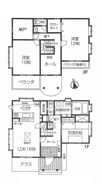 Floor plan. 59,800,000 yen, 3LDK + S (storeroom), Land area 149.21 sq m , Building area 137.97 sq m