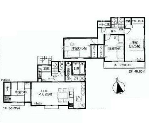 Floor plan. 33,800,000 yen, 4LDK, Land area 105.64 sq m , Building area 99.57 sq m