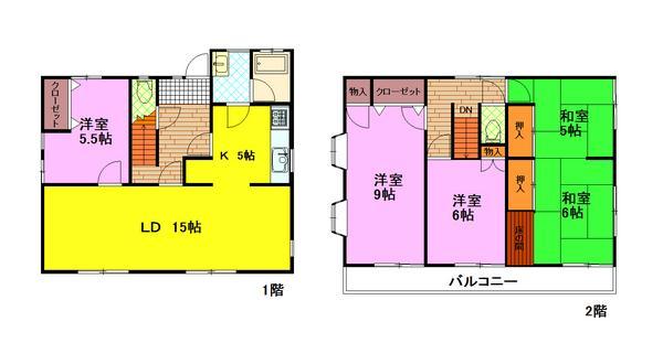 Floor plan. 32,800,000 yen, 5LDK, Land area 120.32 sq m , Building area 119.38 sq m site (July 2012) shooting