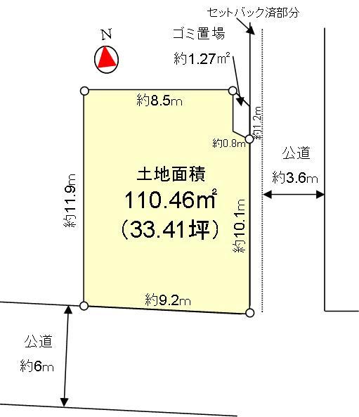 Compartment figure. Land price 29,800,000 yen, Land area 110.46 sq m