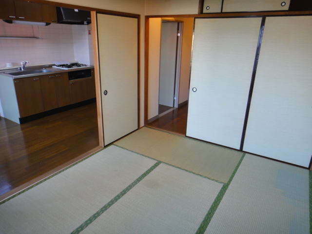 Living and room. There is Japanese-style storage