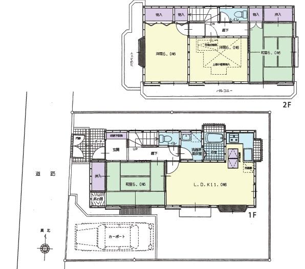 Floor plan. 26,800,000 yen, 4LDK, Land area 109.83 sq m , Building area 85 sq m