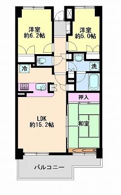 Floor plan. 3LDK, Price 23.8 million yen, Footprint 72.5 sq m , Balcony area 10.51 sq m