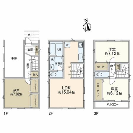 Floor plan. 31,800,000 yen, 3LDK, Land area 60.49 sq m , Building area 103.8 sq m