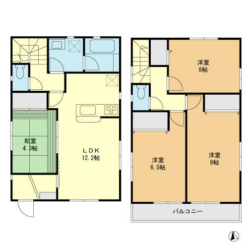 Floor plan. 38,800,000 yen, 4LDK, Land area 103.73 sq m , Building area 87.48 sq m floor plan