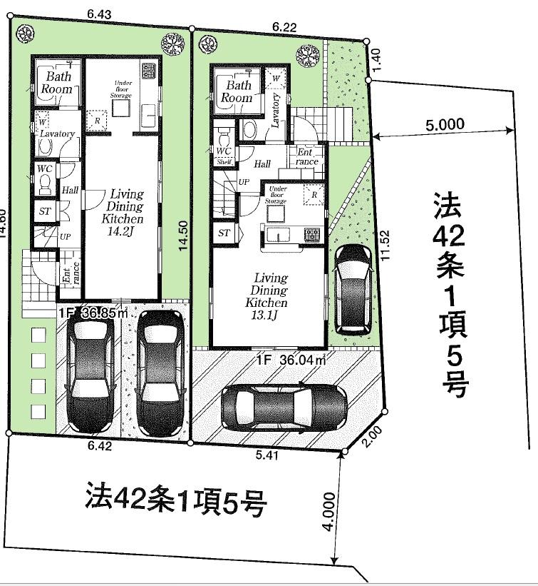 The entire compartment Figure. Is a corner lot facing south road !!
