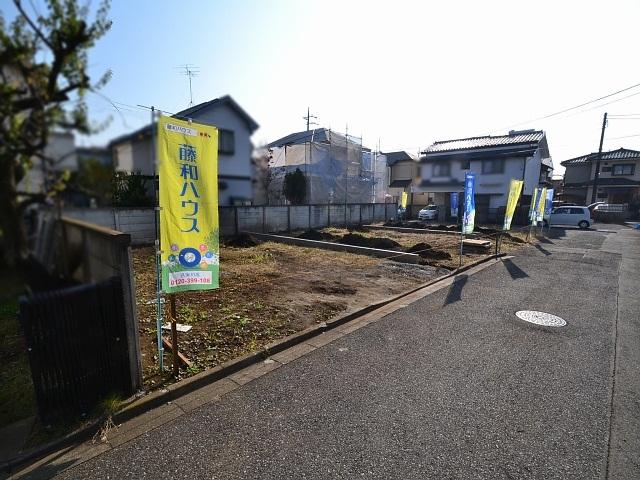 Local photos, including front road. Local panoramic view (present condition vacant lot ・ 2013 December)