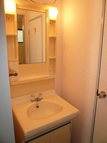 Washroom. The photograph is the same type reference photograph