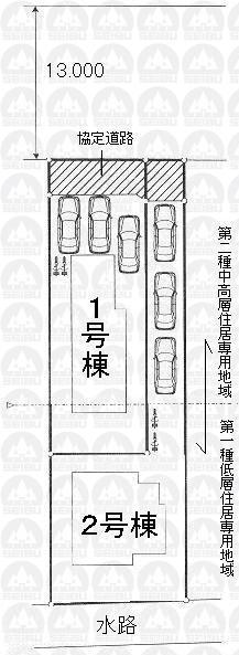 The entire compartment Figure. All two buildings This selling two buildings 1 Building: 197.03 sq m (59.60 square meters) Building 2: 212.68 sq m (64.33 square meters)