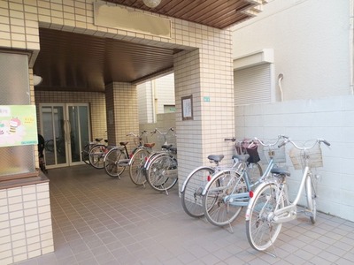 Parking lot. Bicycle-parking space