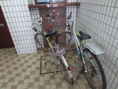 Parking lot. Place for storing bicycles