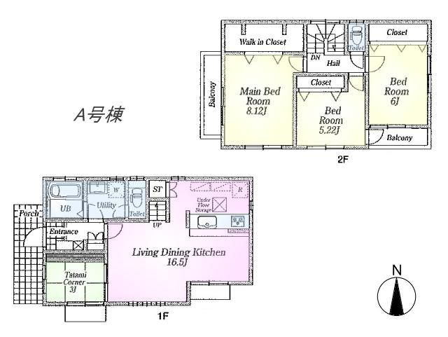 Floor plan. 45,800,000 yen, 3LDK+S, Land area 116.59 sq m , Building area 92.34 sq m Kodaira Kogawahigashi cho 5-chome, A Building Floor plan