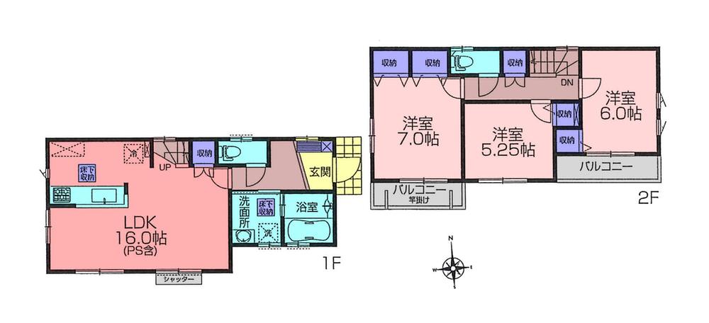 Floor plan. 38,800,000 yen, 3LDK, Land area 105.8 sq m , Building area 84.46 sq m