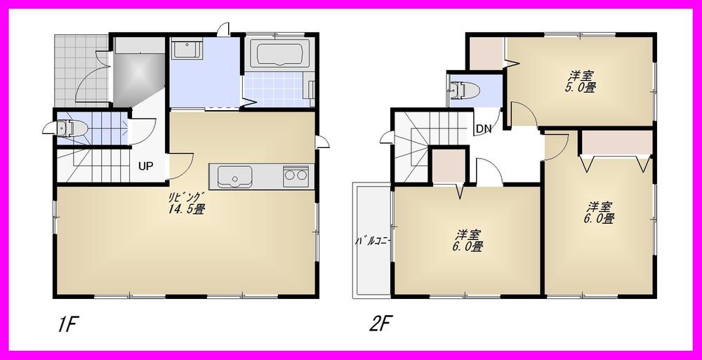 Floor plan. 36,800,000 yen, 3LDK, Land area 73.31 sq m , Building area 75.76 sq m
