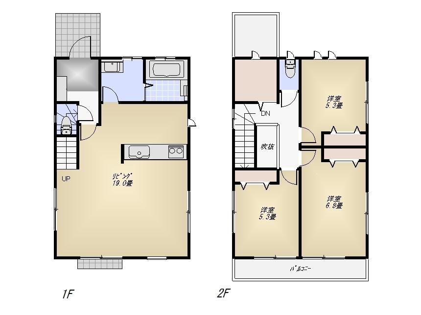 Floor plan. (17 Building), Price 44,800,000 yen, 3LDK+S, Land area 110.01 sq m , Building area 86.26 sq m