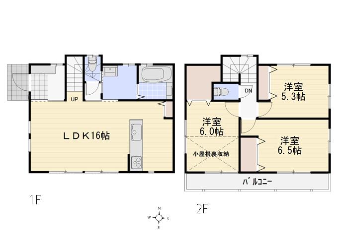 Floor plan. 36,800,000 yen, 3LDK, Land area 100.81 sq m , Building area 79.38 sq m