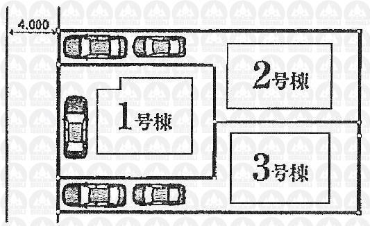 The entire compartment Figure. All three buildings This selling three buildings 1 Building: 102.01 sq m (30.85 square meters) Building 2: 105.31 sq m (31.85 tsubo) Building 3: 107.55 sq m (32.53 square meters)