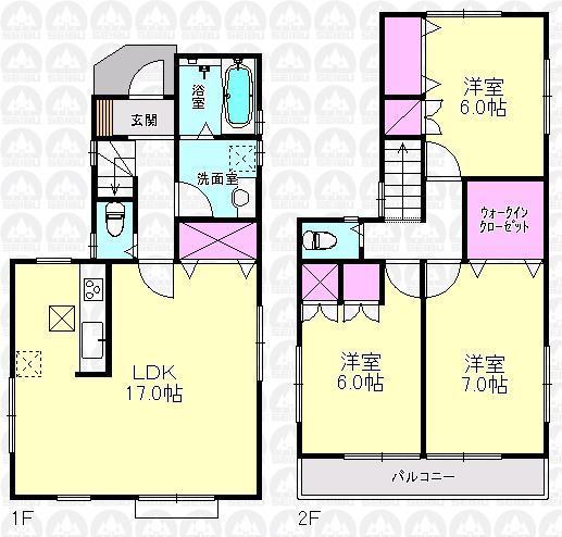 Floor plan. (1 Building), Price 39,800,000 yen, 3LDK, Land area 80 sq m , Building area 85.86 sq m