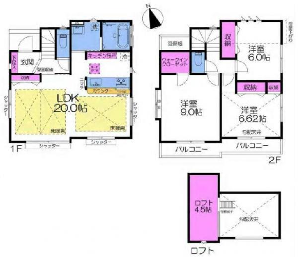 Floor plan. 37,800,000 yen, 3LDK, Land area 123.81 sq m , Building area 96.04 sq m