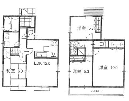 Building plan example (introspection photo). Building plan example (No. 6 locations) Building Price      11 million yen, Building area 87.48 sq m