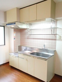 Kitchen. Two-burner gas stove installation Allowed