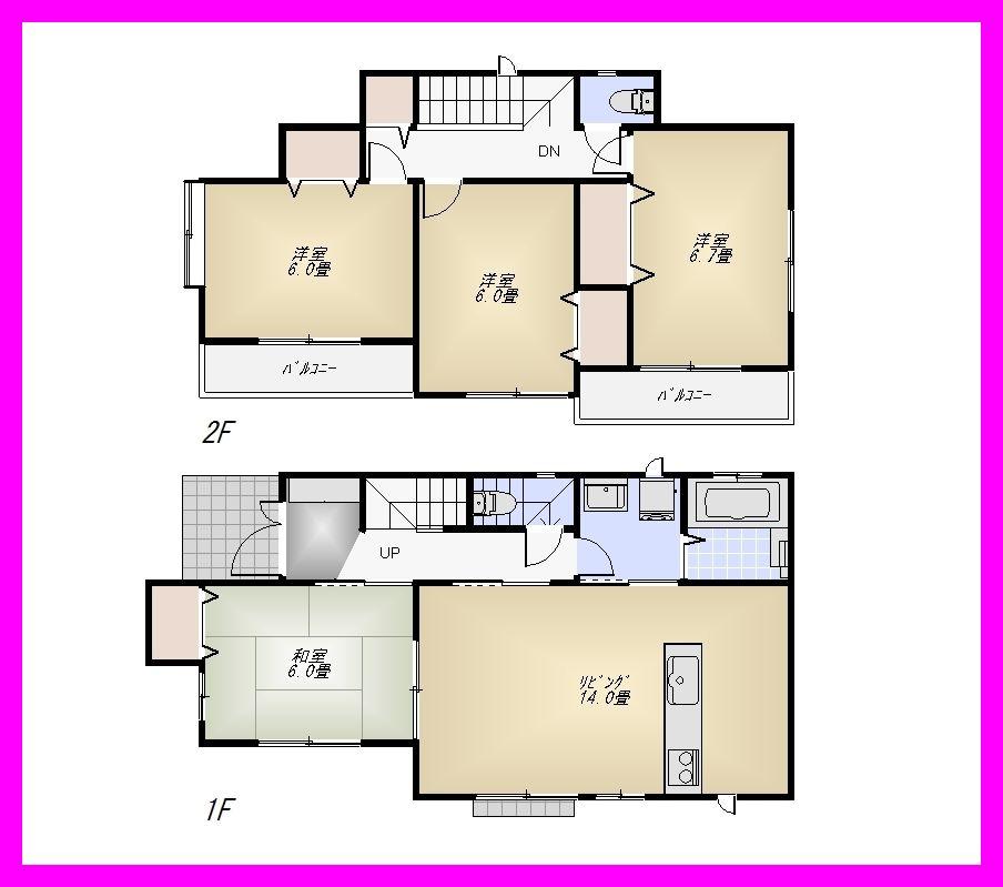 Floor plan. 32,800,000 yen, 4LDK, Land area 100.02 sq m , Building area 93.98 sq m