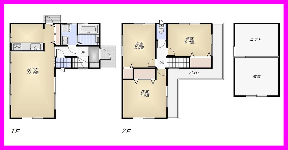 Floor plan. (A Building), Price 43,800,000 yen, 3LDK, Land area 102.01 sq m , Building area 81 sq m