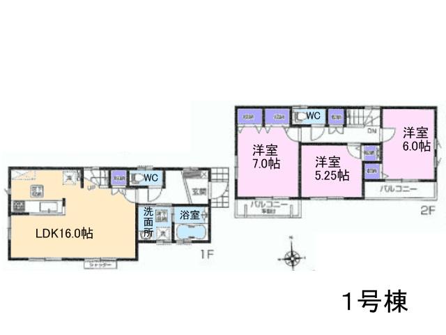 Floor plan. 38,800,000 yen, 3LDK, Land area 105.8 sq m , Building area 84.46 sq m