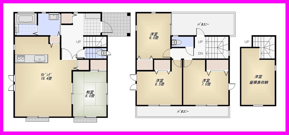 Floor plan. 55,800,000 yen, 4LDK, Land area 164.65 sq m , Building area 103.5 sq m floor plan