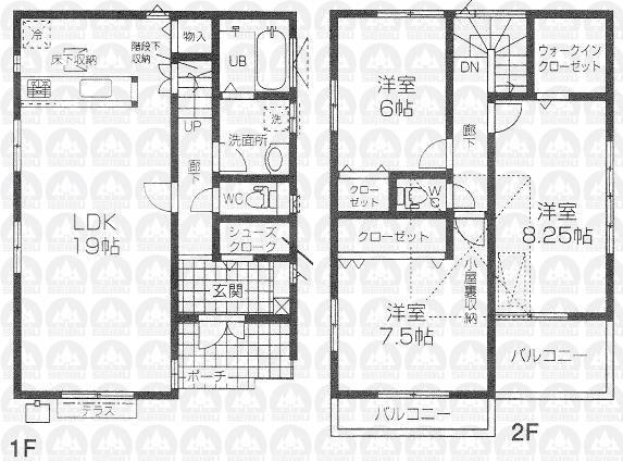 Floor plan. (5 Building), Price 30,800,000 yen, 3LDK, Land area 111.08 sq m , Building area 100.2 sq m