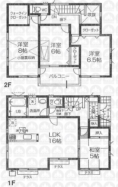 Floor plan. (7 Building), Price 33,800,000 yen, 4LDK, Land area 111.85 sq m , Building area 102.26 sq m