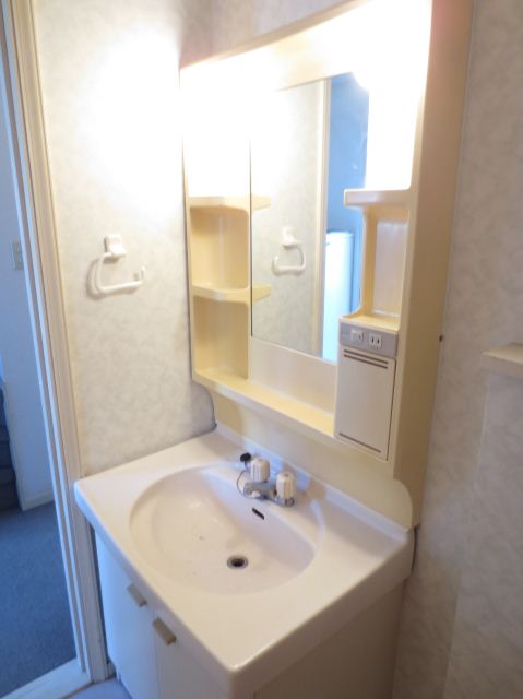 Washroom. Large washbasin also in makeup convenient. 