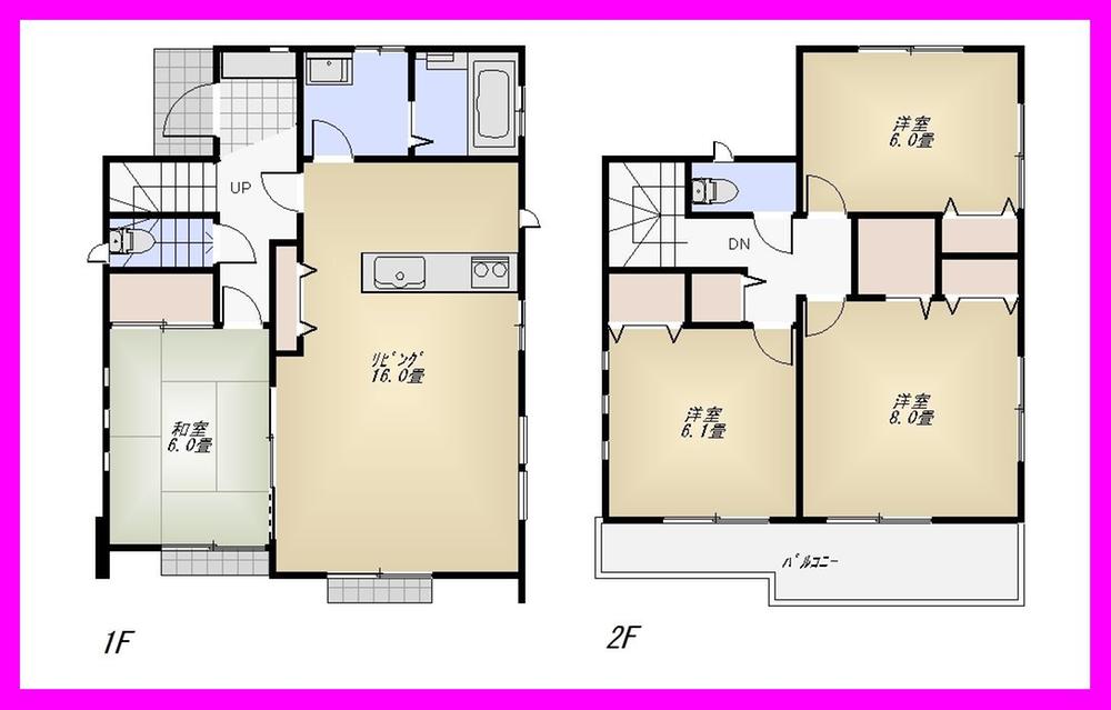 Floor plan. 42,400,000 yen, 4LDK, Land area 135.16 sq m , Building area 101.57 sq m
