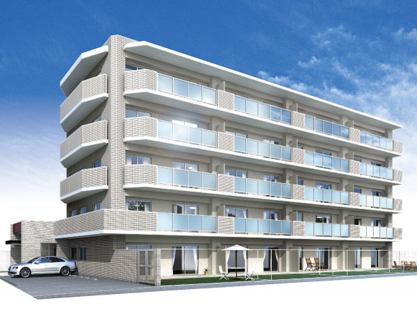 Shared facilities.  [Exterior - Rendering] West-facing low-rise five-story facing the residential area, "Claire Maison Ogawa". Function and quality to the comfort that was built up from the perspective of permanent residence. Fine life will start from lived that day.