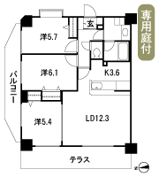 Floor: 3LDK, occupied area: 68.85 sq m