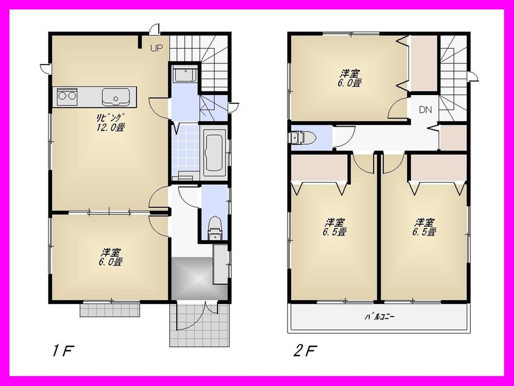 Floor plan. (A Building), Price 38,800,000 yen, 4LDK, Land area 114.47 sq m , Building area 89.42 sq m