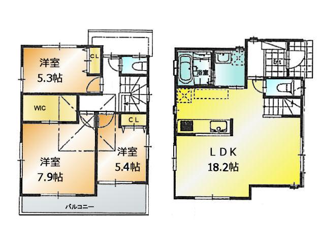 Building plan example (floor plan). Building price 12.6 million yen Building area 83.37 sq m
