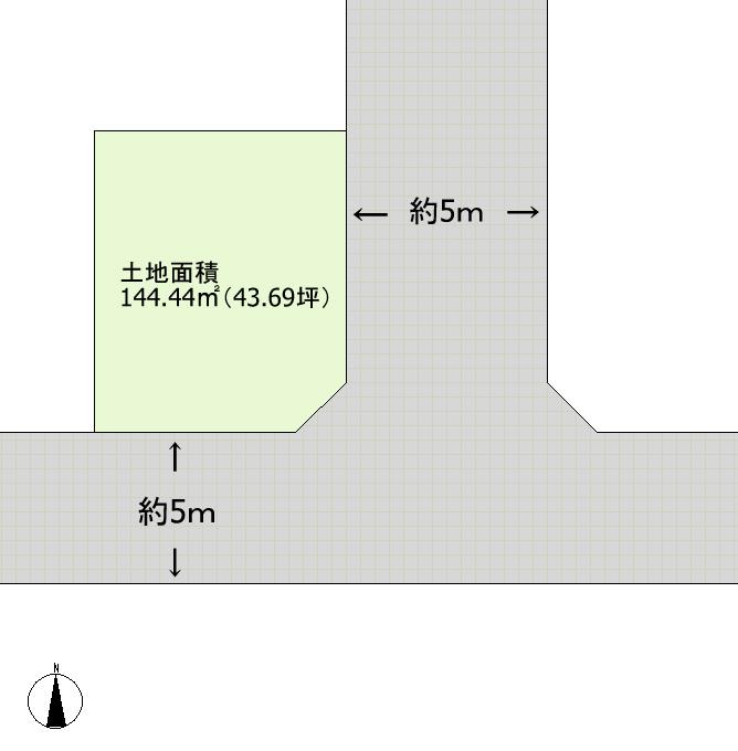 Compartment figure. Land price 34,800,000 yen, Land area 144.44 sq m