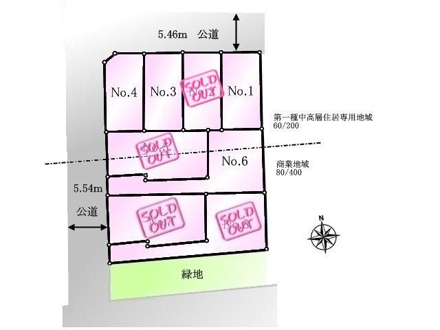 The entire compartment Figure. Kogawahigashi-cho 1-chome compartment view