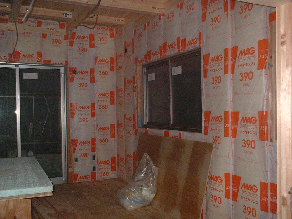 Living. Room under construction December 2013 Thermal insulation material construction