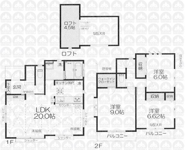 Floor plan. 37,800,000 yen, 3LDK, Land area 123.81 sq m , Building area 96.04 sq m
