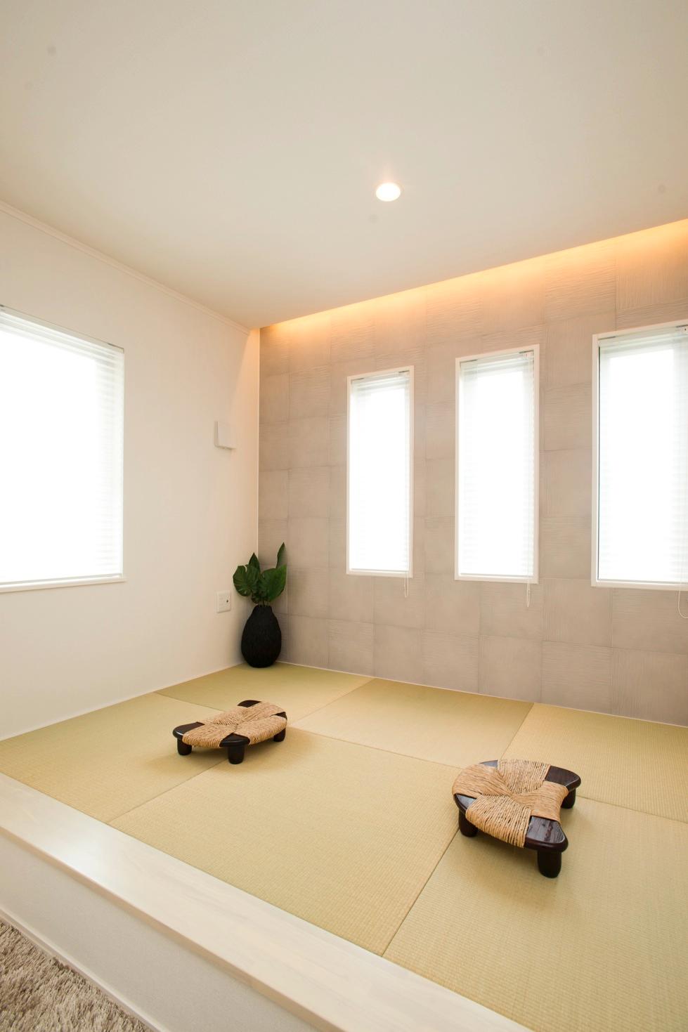 Model house photo. Model house Tatami space ・ Accent Wall