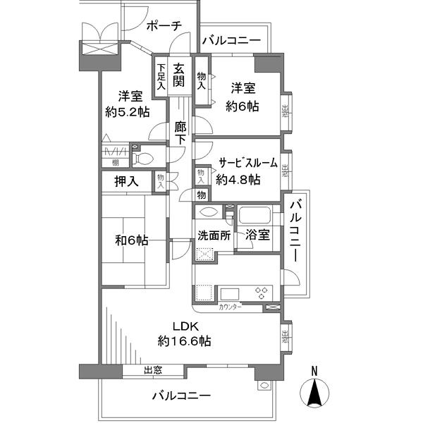 Floor plan. 3LDK + S (storeroom), Price 27,800,000 yen, Occupied area 84.45 sq m , Balcony area 20.7 sq m