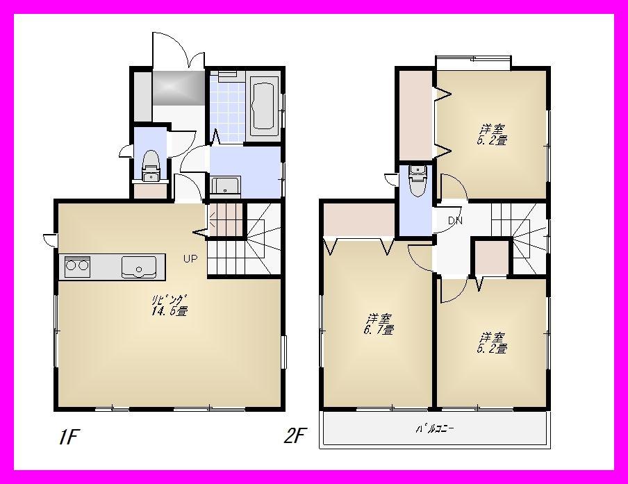 Floor plan. 36,800,000 yen, 3LDK, Land area 99 sq m , Building area 77.84 sq m