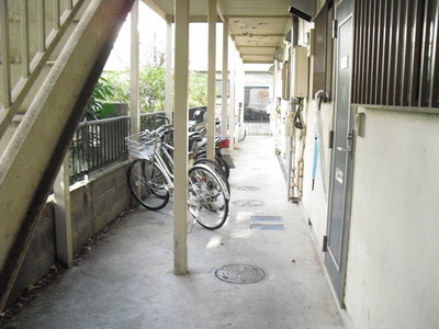 Parking lot. Bicycle parking space