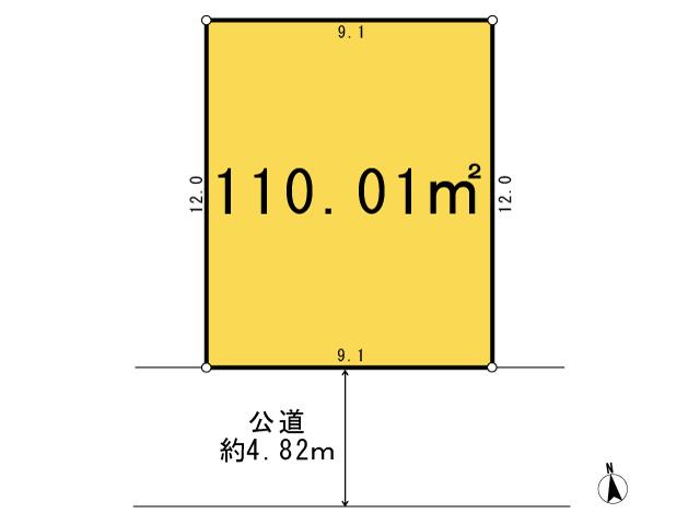 Compartment figure. Land price 35,300,000 yen, Land area 110.01 sq m