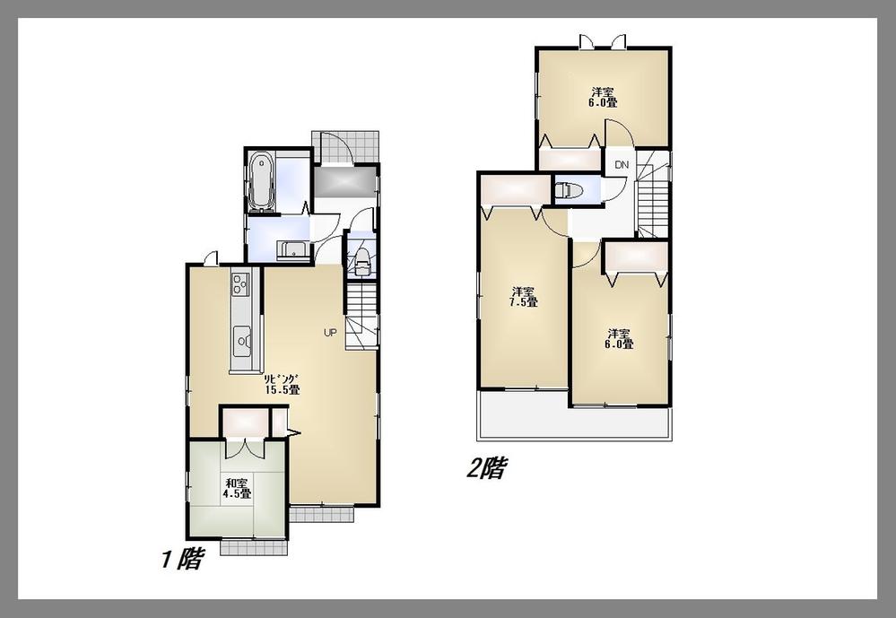 Floor plan. 33,300,000 yen, 4LDK, Land area 100 sq m , Building area 93.56 sq m