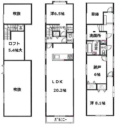 Floor plan. 34,800,000 yen, 2LDK+S, Land area 84.51 sq m , Building area 101.3 sq m