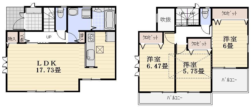 Floor plan. (1 Building), Price 34,300,000 yen, 3LDK, Land area 111.68 sq m , Building area 89.33 sq m